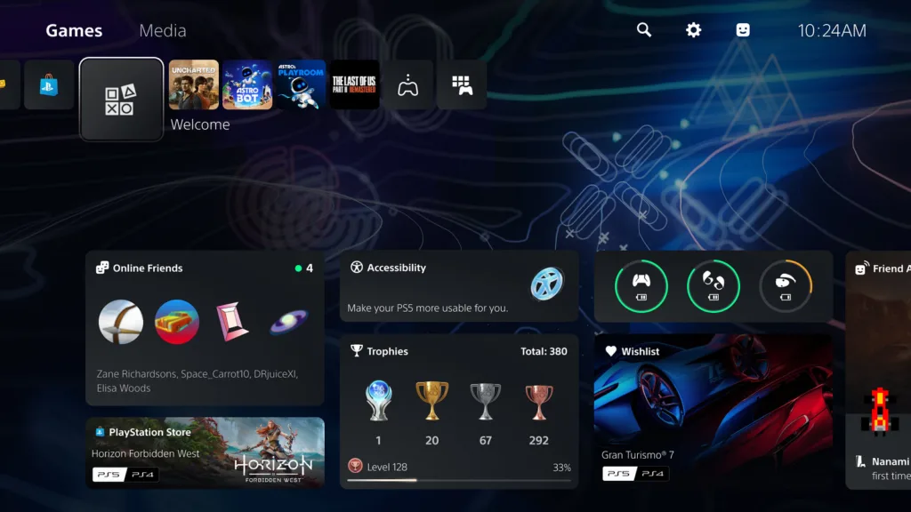 Playstation new ui