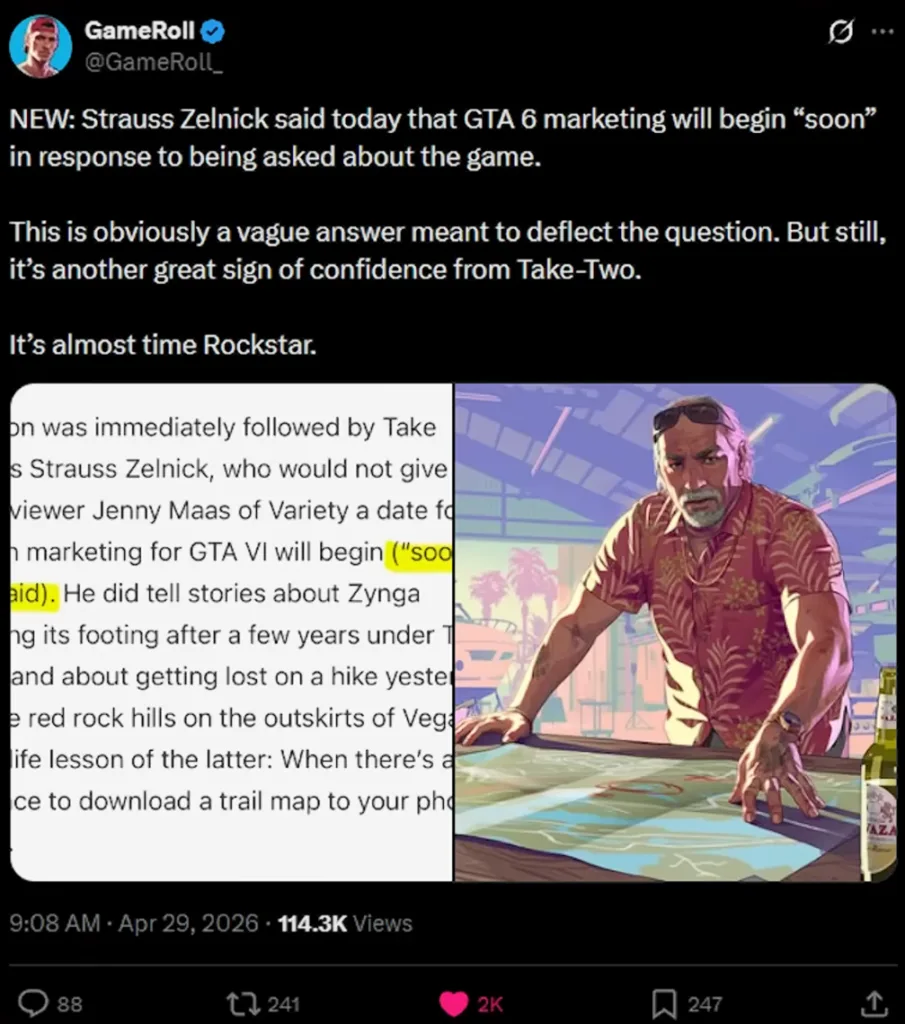 GTA VI Marketing soon